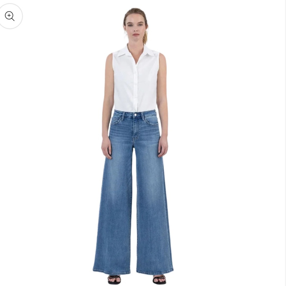 BRAND NEW LOVERVET BY VERVET HI RISE FULL PALAZZO JEANS